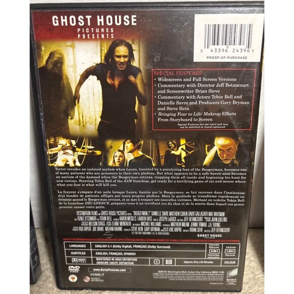 Boogeyman Trilogy Special Edition DVD Set Unrated Versions English & French - Picture 7 of 9